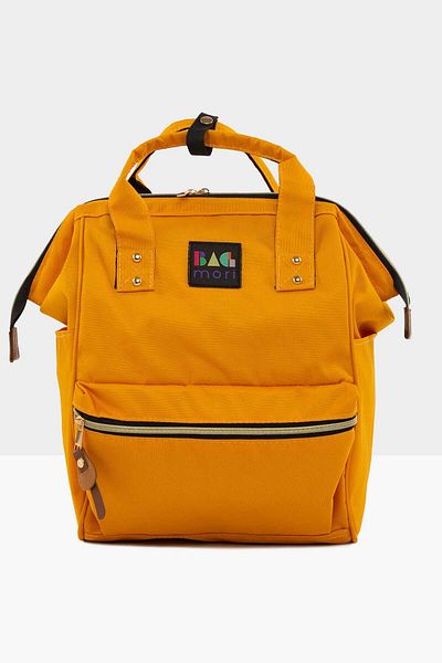 Bagmori Yellow Unisex Metal Brim Backpack