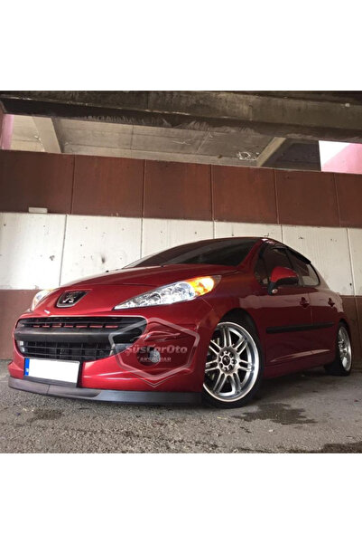 ŞüsCarOto Aksesuar Peugeot 207 2006-2014 Uyumlu Üniversal Astra H lip Esnek Ön Lip 2 Parça Tampon Altı Dil Karlık Ön Ek