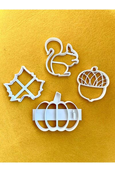 Genel Markalar Sonbahar Kurabiye Kalıbı Seti Sincap-Palamut-Yaprak-Balkabağı ...