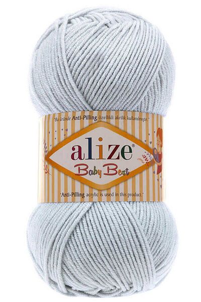 Alize ALZE BABY BEST 100 GR - 224 Ανοιχτό Γκρι 1 Τεμάχιο
