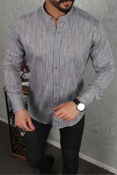 blackpanther Men's Gray Cotton Lycra Free Shirt