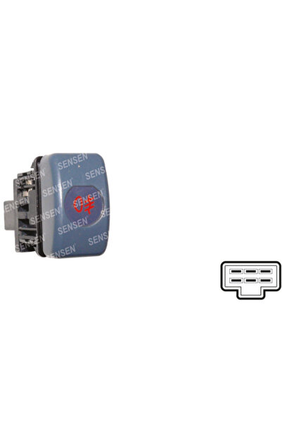 VERTEX ISUZU SAMPIYON NPR66 SİS LAMBA ANAHTARI Gri 6 PİN