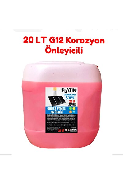 Platin Güneş Enerji Paneli İçin Antifriz G12 Kırmızı Korozyon Önleyicili 20 LT