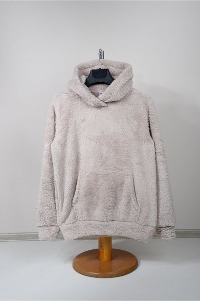 KİDSPİTİRCİK UNISEX ΠΑΙΔΙΚΟ ΜΠΕΖ WELSOFT Λούτρινο Φούτερ με κουκούλα