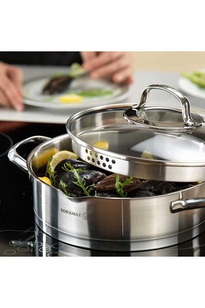 KORKMAZ A1702 Steama 15 Piece Steel Dowry Set