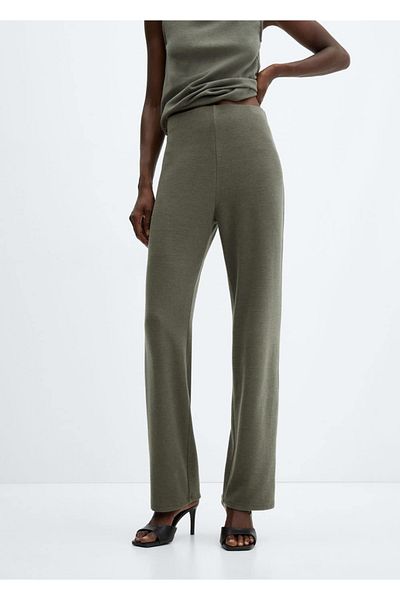 MANGO Woman Straight cut knit pants
