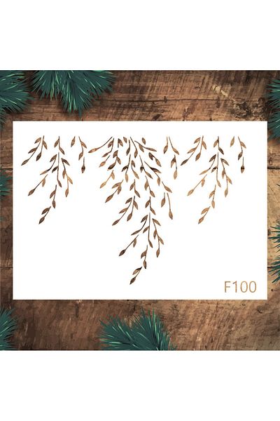STENCİLTASARIM 15x20cm Double stencil Set NO:10- Decorative Wall And Item Painting Stencils