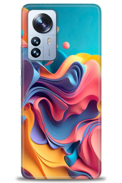 MRCİLETİSİM حافظة هاتف Xiaomi Mi 13 Lite مطبوعة بدقة HD - مياه ملونة + واقي ش...