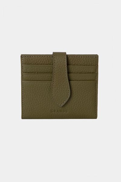 Grande 3803 Genuine Real Leather Women's Men's Wallet Green