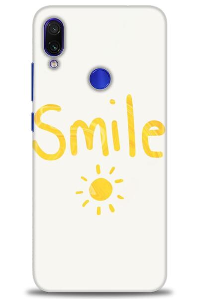 MRCİLETİSİM حافظة هاتف Xiaomi Redmi Note 7 مطبوعة بدقة HD - Smile Sun + واقي ...