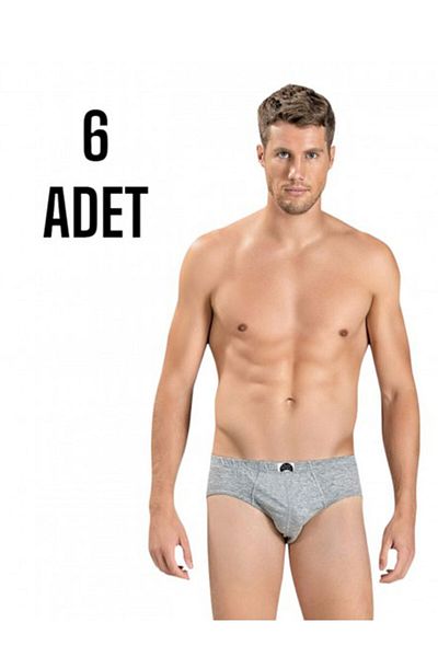 Yıldırım tekstil Silver 4014 Gray Men's Slip Panties 6 Pack