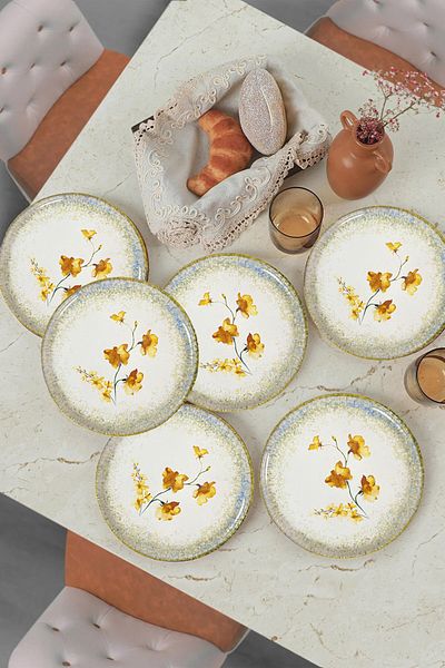 Keramika Hercai Nordic Plate 22cm 6 Pieces