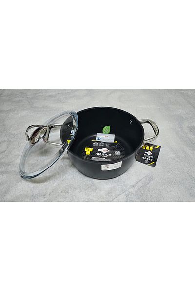 SAFLON Titanium Induction Base 26 Cm Deep Pot - 6 Liters