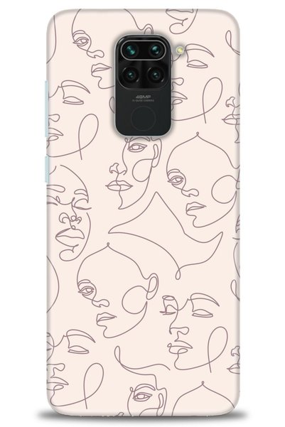 MRCİLETİSİM حافظة هاتف Xiaomi Redmi Note 9 مطبوعة بدقة HD - صورة ظلية للمرأة ...