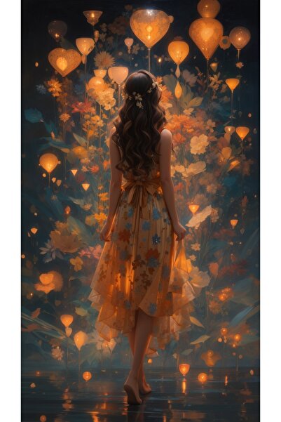 LİLYHOBBYLAND Renkli Baskılı Sayılarla Boyama Hobi Seti (Çerçeveli-Büyük Boy)...