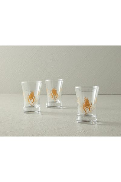 Paşabahçe -Azur 3-Piece Gold Soft Drink Glass - 210 ml