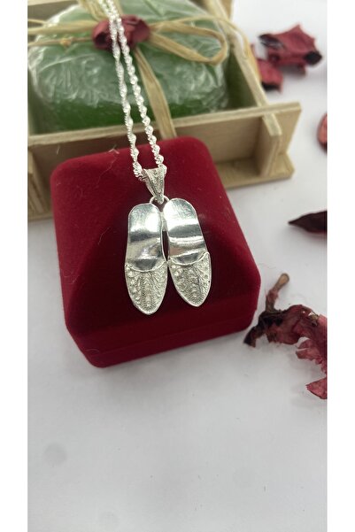 Midyat Artuklu Gümüşçülük Telkari Terlik Modeli Gümüş Kolye