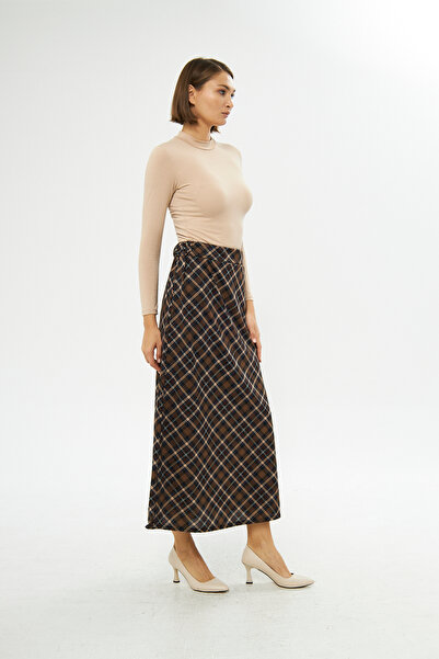 comstar PLAID Seasonal Patterned Long Skirt, Seasonal Skirt, Long Skirt, Hijab Skirt, Plaid Skirt, Stylish Skirt