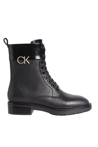 Calvin Klein Kožené černé dámské boty HW0HW01717BEH