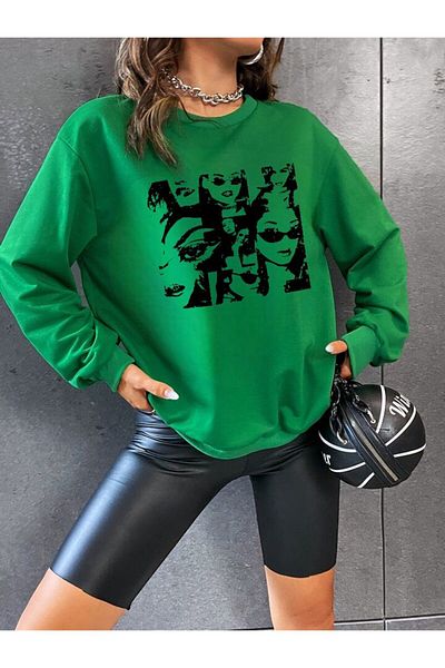 BENROMA Φούτερ unisex FACE PRINTED