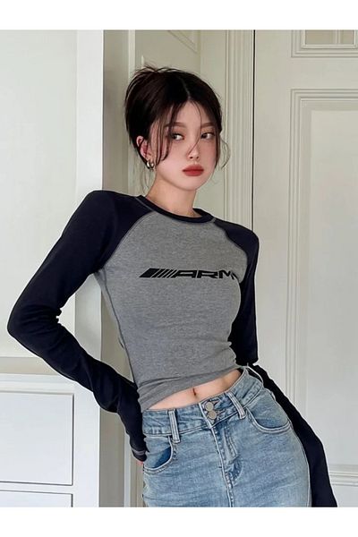 Köstebek Μαύρο φούτερ με μανίκια Raglan Racing ARM Crop