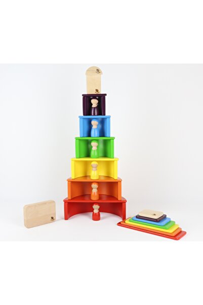 aliwooden 7 Li Waldorf Gökkuşağı Tam Set