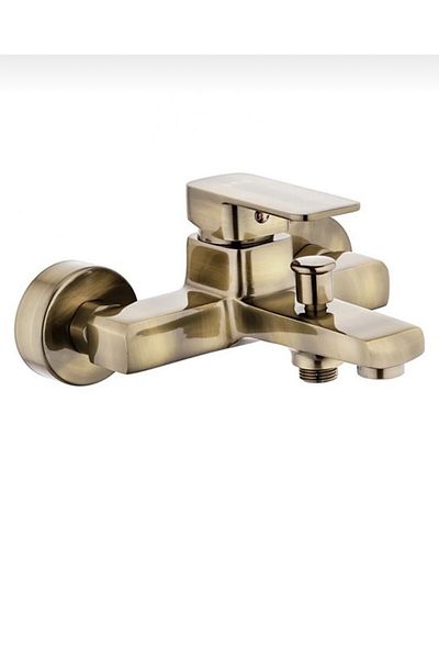 İSAOĞLU YAPI Bathroom Faucet Matte Gold Bathroom Faucet Square Modern Design Brushed Gold
