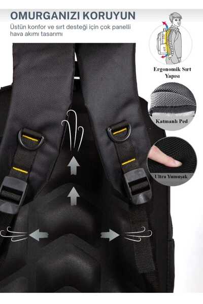 tualpticaret Bellows Mountaineer Backpack 65 liters Capacity Camping Bag travel bag cabin size luggage khaki