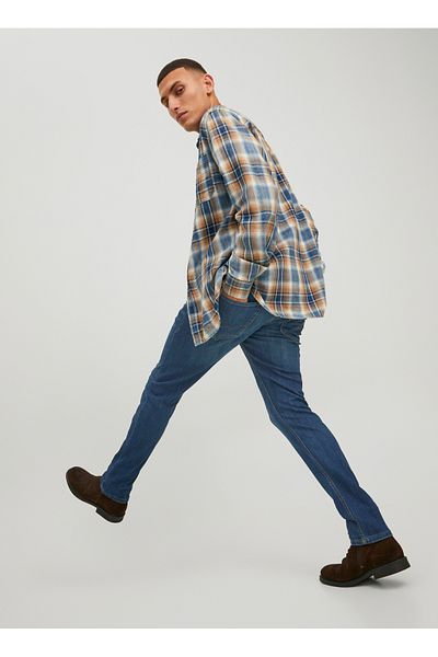 Jack & Jones Ανδρικό τζιν παντελόνι με χαμηλή μέση λεπτή εφαρμογή 12224987_JJIGLENN JJORIGINAL AM 819