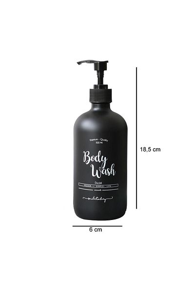 Miniminti Μαύρο γυάλινο μπουκάλι αφρόλουτρο - 500 ml (Body Wash)
