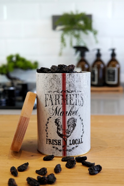 EVLE Er116-6o Country Farmers Desenli Ahşap Kapaklı Baharatlık 1,1 Lt