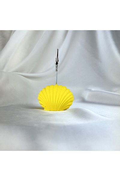 oasis decoration Yellow Oyster Note Holder, Photo Holder