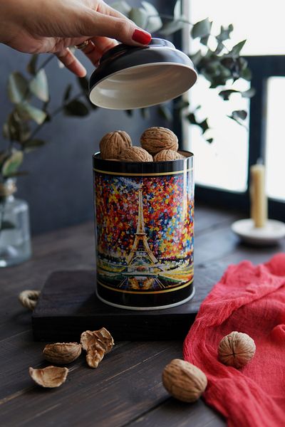 EVLE Afremov Paris Patterned Ef115-02 Spice Bowl - 1.1 Lt