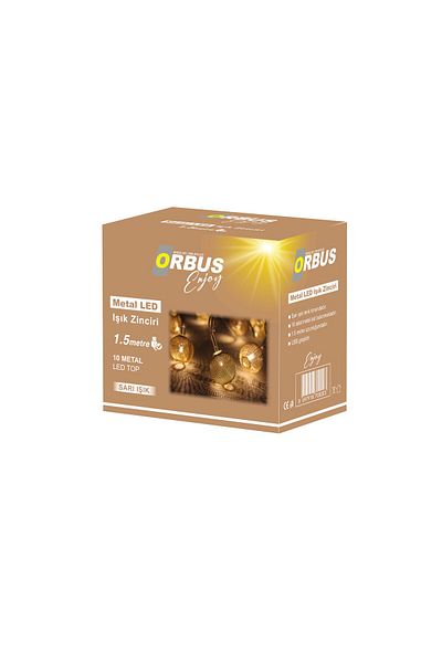 ORBUS Metal LED Light Chain 10 Pieces Metal LED With USB 1.5Meters