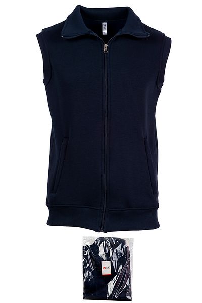 BSM Men's Winter Comfortable 3 Thread Cotton Ribbed Zippered Stylish Sports Vest Jacket
