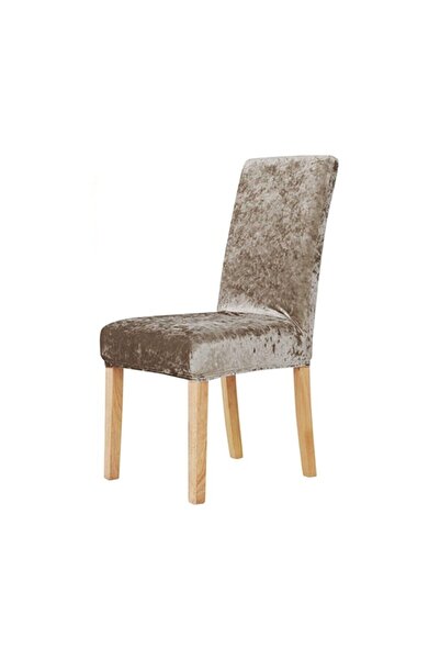 Genel Markalar Kadife Sandalye Kılıfı,sandalye Örtüsü, Lastıkli, Standart 1 Adet Kadife Sandalye Kılıfı