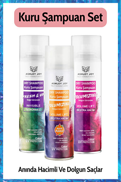 ASHLEY JOY Hacim Veren Temiz Ve Fresh Doğal Görünüm Dry Kuru Şampuan 200 ml X...