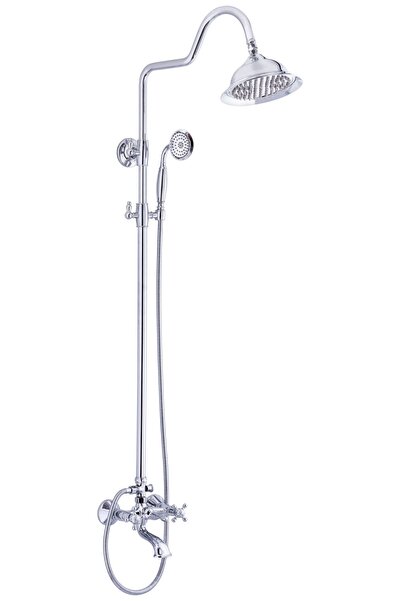 İSAOĞLU YAPI Tepe Duş Sistemi Vintage Duş Seti Batarya Dahil Set Country Duş ...