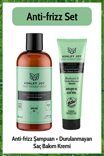 ASHLEY JOY Kuru Ve Kalın Telli Saçlara Özel Elektriklenme Karşıtı Saç Bakım Seti