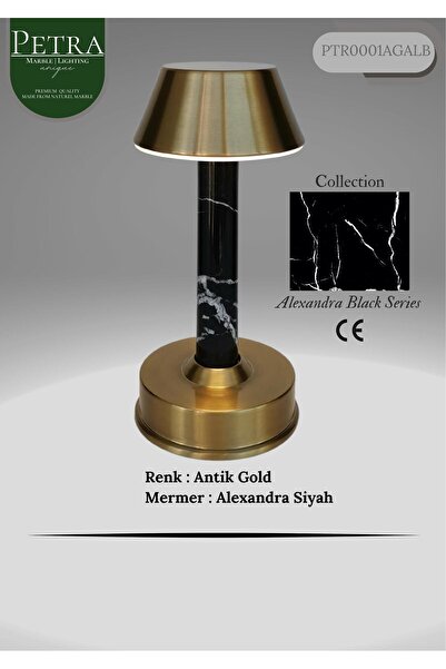 Petra Marble Lighting Petra Marble Alexandra Black Collection Lüks Ambiyans D...