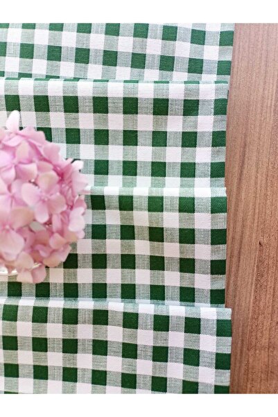 fabricorg Plaid Panama Duck Cloth Decorative Runner (40X150 cm) V-02