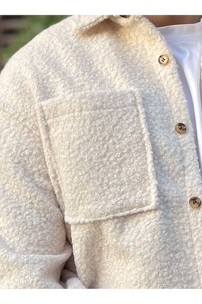 MİRMARONİ Lumberjack thick curly shirt jacket