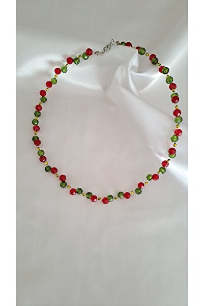 SOUL BY A&B Yılbaşı kolye kırmızı yeşil kokina kolye yeni yıl hediye şık