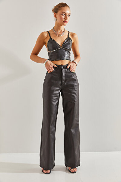 Bianco Lucci Dámské potažené kalhoty Palazzo