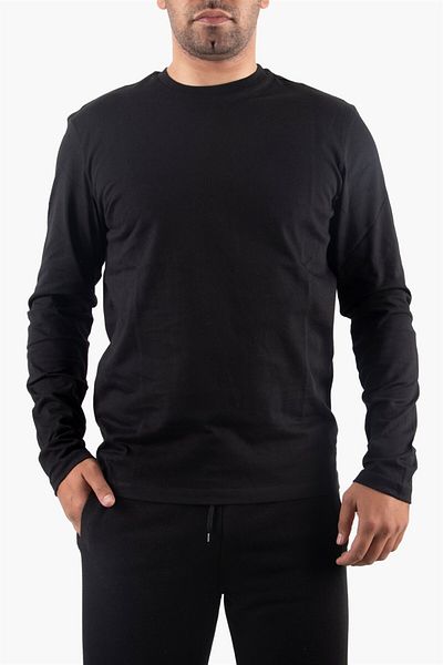 Rich Tricou negru cu mânecă lungă, 100% bumbac