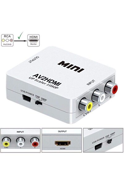 SEENERGY AV2 TO HDMI DÖNÜŞTÜRÜCÜ RCA TO HDMI GÖRÜNTÜ VE SES DÖNÜŞTÜRÜCÜ