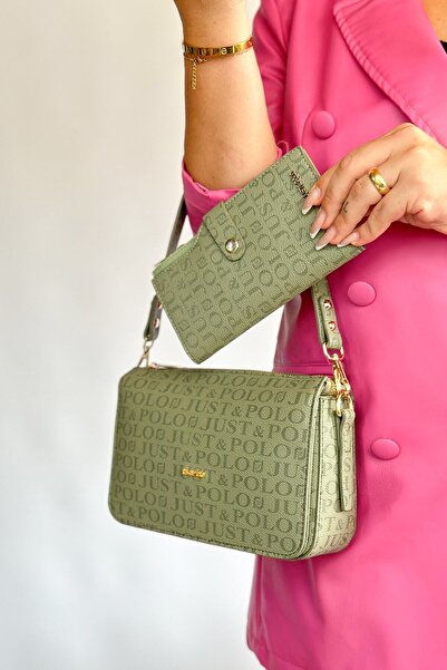 Just Polo حقيبة كتف نسائية متوسطة الحجم رياضية متعددة الأقسام وحزامين 2174 كو...