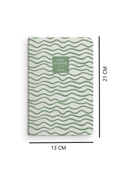 Gıpta 2024 139-DSK Solid 13x21 Thread Stitched Hard Cover Daily Cream Agenda