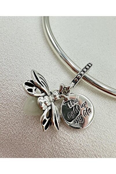 My Story Karanlıkta Parlayan Ateşböceği Sallantılı Gümüş Charm