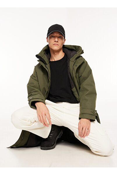Caterpillar Haki Erkek Kapüşonlu Parka E-TRM-03